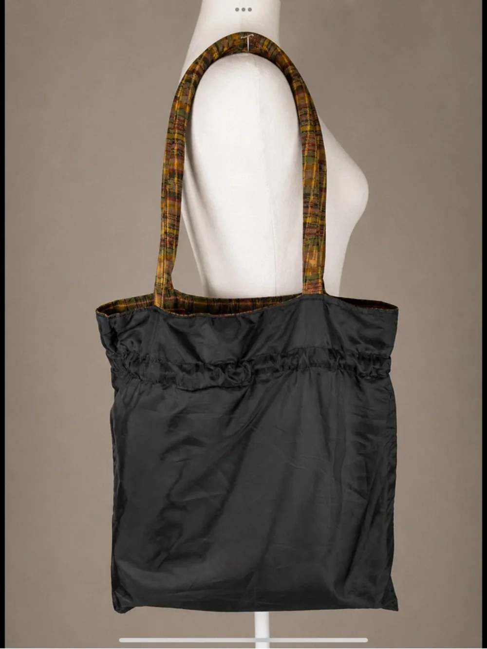 Artisan Beaded Floral Tote Bag Drawstring Purse Boho Embroidered Lined Handbag
